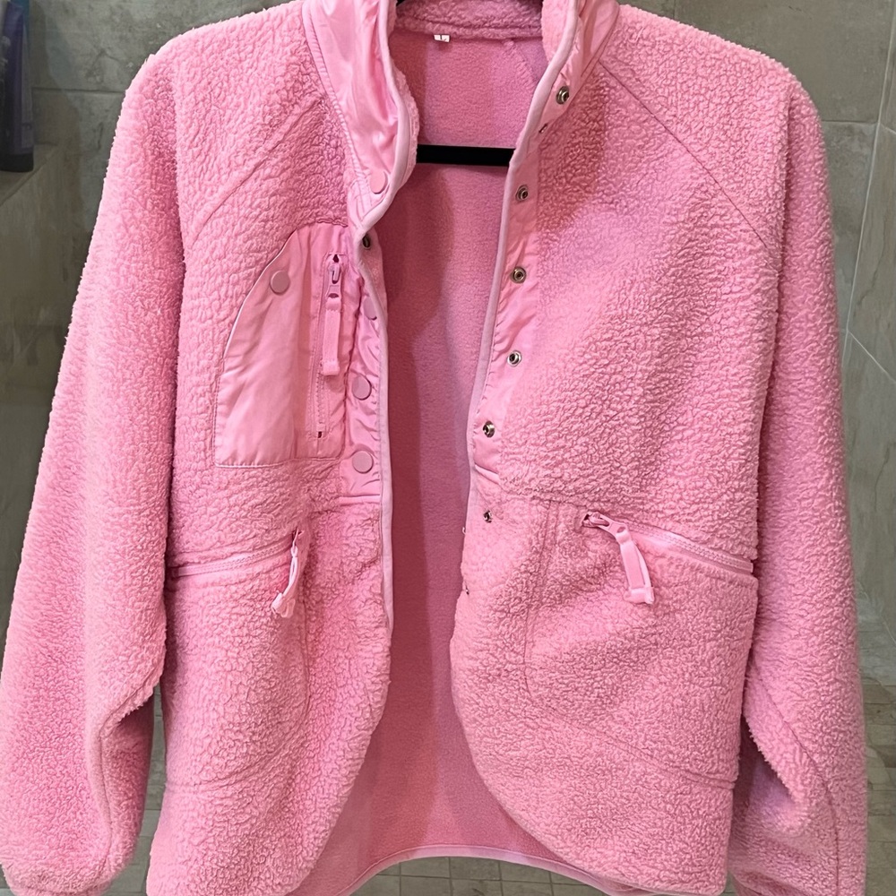 Free people movement Hit the slopes fleece jacket prism pink large